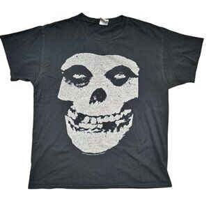 Misfits Band Skull Logo T-Shirt Black and White Gildan 2011 Made Size L Unisex